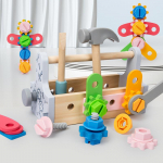 Laste T&ouml;&ouml;riistakast Puidust M&auml;nguasjad DIY Kruvi Paranduskomplekt M&auml;nguasi Teesklemism&auml;ngu Komplekt Mutter Lahtiv&otilde;tmine Kruvi Kokkupaneku T&ouml;&ouml;riistad &Otilde;ppem&auml;nguasi Kingitus