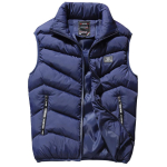 Suurem suurus vest meestele br&auml;nd meeste jakk varrukateta vestid talvejoped mees vabaaja mantlid meeste vest puuvill paksenema vest 4XL blue