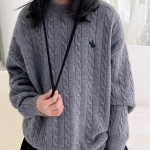 Laos Kaabelkoes Kampsun Poistele ja T&uuml;drukutele: Pillinguvastane, &Uuml;mara kaelusega, Ideaalne s&uuml;giseks ja talveks 90