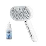 Lemmikloomade auruhari isepuhastuv lemmikloomade hoolduskamm veepihustiga laetav aurutav lemmikloomade karvaeemalduse massaažihari kasside ja koerte karvaeemalduseks Charging valge