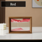 Puidust raamiga liivamaastik liikuva liivaga kunstipilt voolav liiv 3D vedel liivakell k&auml;sit&ouml;&ouml; voolav liiv maal kontori kodu dekoratsioon kingitused oranž