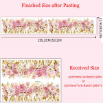 Roosa Roosi Lille Kleepsud P&otilde;randaliistu Kleepsud Magamistuba Elutuba Dekoratsioon Eemaldatavad Dekoratiivsed Veekindlad Seinakleebised 50x70CM or 25x70cm*2 roosa