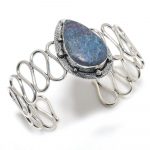 Ruby in Fuchsite Ethnic Handmade 925 Sterling Silver Cuff Bracelet Adjustable l6k42