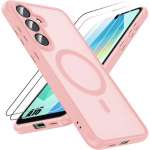 Kaitsekate - BOOLING - Samsung Galaxy A16 4G/5G jaoks - Roosa - 2 Karastatud Klaasi - P&otilde;rutuskindel roosa