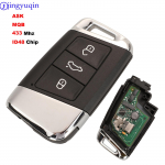 jingyuqin 434MHZ 3 nuppu puldiga autov&otilde;ti Volkswagen VW Magotan Passat B8 Skoda A7 jaoks Korpuse kest 2 Buttons taevas