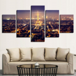K&otilde;rgeima hinnanguga l&otilde;uendiprindiga maalid Kodukaunistus 5 t&uuml;kki Eiffeli torn Pariisi &ouml;&ouml;maastiku plakat Elutoa seinakunsti raam Ilma raamita 20x35cm*2 20x45cm*2 20x55cm*1