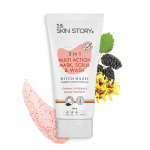 The Skin Story 3 in 1 Multi-Action Mask, Scrub & Wash, Deep Cleansing, Remove Dullness and Regain Natural Glow (Men & Women), 100g
