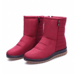 Veekindlad Lumisaapad Naiste Talvejalatsid Madalad Libisemiskindlad K&uuml;lma Talve Naiste Pahkluusaapad Soojad Pl&uuml;&uuml;sist Pehmed Must Punane Suur Suurus 42 D247 36 punane