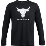 Under Armour Project Rock Graafilise Prindiga Treeningpikkade Varrukatega T-s&auml;rk Meeste pealisr&otilde;ivad Must 1374847-003 XL black