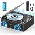 Kaasaskantav CD-m&auml;ngija Bluetooth 5.3-ga 4000mAh Tagasil&uuml;katud CD-m&auml;ngija puldiga, FM-raadio, k&otilde;larid, toetab USB, TF, AUX, optilist sisendit must