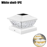Uus p&auml;ikeseenergial t&ouml;&ouml;tav LED-ruudukujuline aiapostivalgusti Valge Soe Lamp V&auml;lisvalgustus Veekindel Post V&auml;lis p&auml;ikesevalgusti Aeda 4Pcs