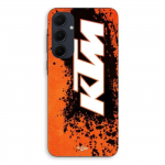 &Uuml;mbris Samsung Galaxy A35 jaoks KTM logo Kraftfahrzeuge Trunkenpolz Mattighofen Maniacase