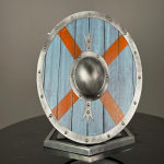 55,88 cm Lahingukahjustustega Viikingikilp Puidust Autentne Cosplay P&otilde;hjala M&uuml;toloogia Valhalla Keskaja s&otilde;dalase kilp Kingitus