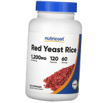 Punane fermenteeritud riis, Red Yeast Rice 1200, Nutricost 120 kaps (71647025) 120caps