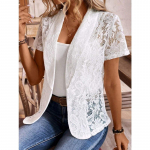 Naiste Suvine Mood Pits Elegantne L&uuml;hikeste Varrukatega &Uuml;likond Suvine Jakk Top L valge