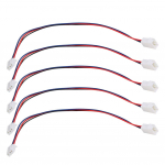 Komplekt 10 JST-XH 2S pikenduskaablit 22cm | RC autodele, paatidele, lennukitele | LiPo aku &uuml;hendus | Punane, plastik valge