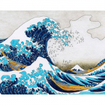Teemantmaalimise komplekt - Mudel Hokusai laine - Jaapan - 40x50cm puhas