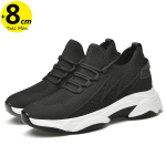 Paksud t&otilde;usvad kingad Meeste lifti tossud K&otilde;rguse suurendamine Sisetald 6cm V&otilde;rk Suvi Suurused 36-46 42 black
