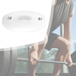 Barbell Plates Easy to Store Compact Workout Weight Small Change Plate for Exercise Home Gym Weights 13cm_White 1.25LB