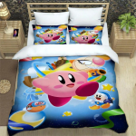 M&auml;ng K-Kirby Tekikott Padjap&uuml;&uuml;r Voodipesu Komplekt T&auml;iskasvanud Poiss T&uuml;druk Magamistoa Kaunistus Laste Kingitus &Uuml;he-kahekohaline Suur Suurus 100x135cm
