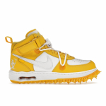 Off-White x Nike Air Force 1 Mid SP Nahk Varsity Maize Unisex Tennised Kollane DR0500-101 41