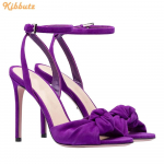 Moodsad punased seemisnahast ristis&otilde;lme sandaalid Stiletto kontsaga Avatud varba k&otilde;rged kontsad Slingback pahkluuringuga pandlaga sandaalid Naiste suvine moodne jalats 34