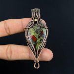 Draakonivere Jaspis 999 Vasktraadiga &Uuml;mbritsetud Ripats, K&auml;sit&ouml;&ouml;na Valmistatud Gemstone Ripats Ehted, Kingitused Abikaasale T&auml;iesti Uus Ripats 2.55 Inches