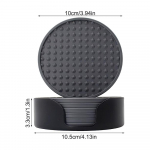 &Uuml;mmargune kuumakindel silikoonmatt joogitass alusalused, isolatsioon, libisemiskindel potihoidja paks laud, plats, k&ouml;&ouml;gitarvikud 10 x 0.5 cm valge