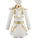 Laste t&uuml;drukute peokost&uuml;&uuml;m Cosplay Laste laulja lavashow komplekt (top ja seelik) Halloweeni riietus 130cm valge