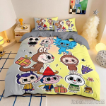 Armsad Hambad Uus Anime La-BuBu Roosa Tekikotikomplekt HD Tekikott Lastele Voodipesukomplektid Voodipesu Magamistoa Sisustus US Queen 229x229cm