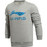 Li Ning Spordielustiili seeria Suure logoga tr&uuml;kitud pusa Pikkade varrukatega Mugav moekas dressipluus Unisex dressipluus Hele-lilleline-hall AWDR607-1 XXXXL
