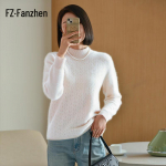 Women's 100% Wool Thickened Hollow Knit Sweater M