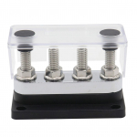 600A Toitejaotusplokk Siin 4 x 3/8 Posti 48V DC Siinikarp must