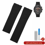 Silikoonist k&auml;ekella rihm Citizen City Air Eagle Jy8035-04e 8030 jaoks Veekindel Higikindel Kummist Meeste Silikoonosad 23mm 22mm black