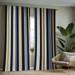 2 tk HD digitaalne v&auml;rvis&uuml;steem Vahemere triibulised kardinad Kodu kaunistamine Stiil Kaunistamine Elutuba Magamistuba Vardaga kardin W52H63inchW132H160cm