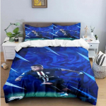 Mood Jalgpall M-Mbappe Digitr&uuml;kk Voodipesukomplekt Tekikott Tekk Voodi Noored Lapsed T&uuml;drukud Poisid S&uuml;nnip&auml;evakingitus AU Double(180x210cm)