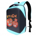 Programmeeritav LED Seljakott P&auml;evakott Kohandatava Bluetooth-&uuml;hilduva Valgusn&auml;idikuga Unisex S&uuml;learvutikott helesinine v&auml;rv