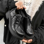 Moodsad Derby Kingad Meestele Briti Stiilis Must Luksuslikud Disainerkingad Sisemise K&otilde;rgendusega Platvorm Nahast Kingad Zapatos De Hombre 38