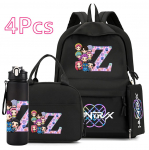 4 tk/komplekt K-Pop tr&uuml;kiga 750 ml veepudelid Seljakott K&auml;ekott Pinal teismelisele poisile t&uuml;drukule Koolikott Suure mahutavusega veekindel Raamatukott Mochila