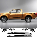 2 tk Auto K&uuml;lgkleebis Stiilne Nissan NAVARA NP300 jaoks Auto Vin&uuml;&uuml;lkile Kaunistus Kleebis DIY Sportlik Stiil Auto Tuuning Glossy Black