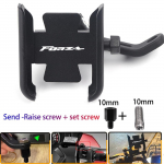 Honda Forza 125 250 300 350 750 mootorratta mobiiltelefoni hoidik GPS-navigaatori tahavaatepeegli juhtraua kronstein Black mirror holder