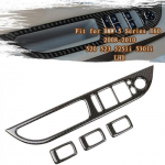 For BMW 5 series E60 2008-2010 Car Door Armrest Panel Cover Trim Carbon Fiber