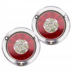 Biqing &uuml;mmargused haagise tagatuled, 16 LED-iga veoauto piduri- ja seisutuled, veekindel lamp style6 valge