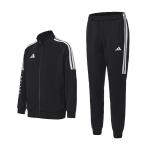 Adidas Poks 3-triibuline Klassikaline Retro Mansetiga P&uuml;ksid Jakk Kaheosaline Vabaaja Spordikomplekt Unisex komplektid TR30JR1BX+TR30P1R1BX S