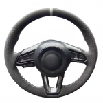 Car Steering Wheel Cover For Mazda3 2017 2018 Mazda6 CX-5 2017 2018  ized Suede Leather DIY Steering Wheel Blue Thread