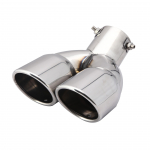 3 inch exhaust tip dual Round Double Wall Polished Stainless Exhaust Tip 76mm Inlet bend