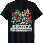 DC Comics Justice League Kaasaegne r&uuml;hmapilt T-s&auml;rk S mitmev&auml;rviline