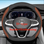 for Volkswagen VW ID BUZZ Caddy Variant B9 R-Line Jetta Car Steering Wheel Cover 10colour Suede Leather 38 CM Auto Accessories G