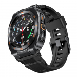 2in1 korpus+rihm Modifikatsioonikomplekt Samsung Galaxy Watch Ultra 2025 jaoks Luksuslik metallkorpus Kaitserauaga Silikoonrihmaga Galaxy 7 Ultra 47mm Kella Rihm K&auml;epael Black Frame must