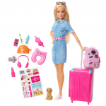 barbie Dreamhouse Adventure Roosa ReisiNukk ja M&auml;ngimiseks M&otilde;eldud Vanusele 3+ ja FWV25 Komplekt, Riietusmaja, M&auml;ng, &Uuml;les, Sinine, sinine